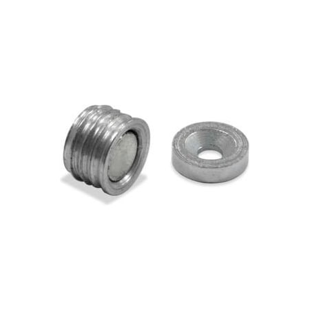 Master Magnetics Master Magnetics Neodymium Latch Magnet NMLKIT1 - 2 Lbs. Pull Nickel - Chrome Plating - Pkg Qty 25 NMLKIT1